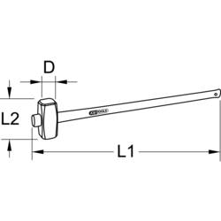 KS Tools 142.6501 1426501 perlík 5800 g 900 mm 1 ks