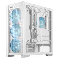 Asus TUF Gaming GT302 ARGB midi tower PC skříň bílá 4 předinstalované ventilátory, integrované osvětlení, prachový filtr, boční okno