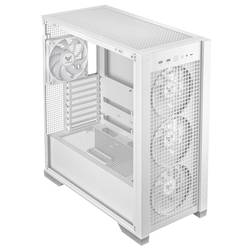 Asus TUF Gaming GT302 ARGB midi tower PC skříň bílá 4 předinstalované ventilátory, integrované osvětlení, prachový filtr, boční okno