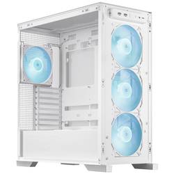 Asus TUF Gaming GT302 ARGB midi tower PC skříň bílá 4 předinstalované ventilátory, integrované osvětlení, prachový filtr, boční okno