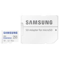 Samsung PRO Endurance paměťová karta microSDXC 256 GB Class 10, UHS-Class 3, v30 Video Speed Class podpora videa 4K, vč. SD adaptéru, nárazuvzdorné