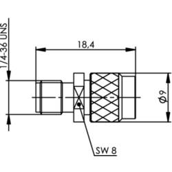 Telegärtner 100024811 100024811 koaxiální adaptér SMA zásuvka - SMA zástrčka 1 ks