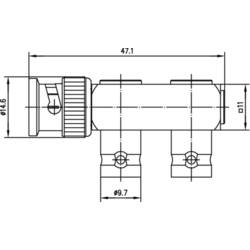 Telegärtner 100023599 100023599 BNC adaptér BNC zástrčka - BNC zásuvka, BNC zásuvka 1 ks