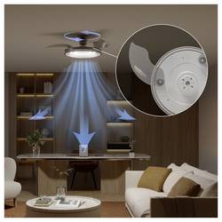 Philips LED Atlas stropní ventilátor 28 W s dálkovým ovládáním, stmívatelný