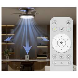 Philips LED Atlas stropní ventilátor 28 W s dálkovým ovládáním, stmívatelný