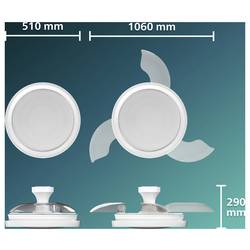Philips LED Bliss stropní ventilátor 28 W s dálkovým ovládáním, stmívatelný