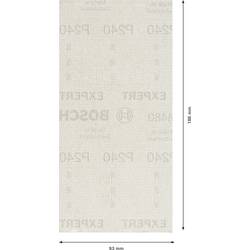 Bosch Accessories EXPERT M480 2608900749 brusná síť pro orbitální brusku bez otvorů Zrnitost 240 (d x š) 186 mm x 93 mm 10 ks