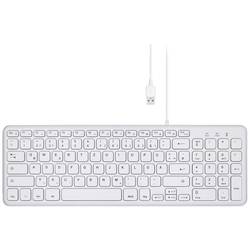 Perixx PERIBOARD-213 DE W USB klávesnice německá, QWERTZ bílá Tiché klávesy
