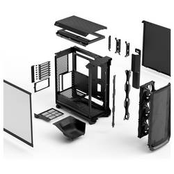 Fractal Design FD-C-MES3A-02 tower PC skříň černá boční okno