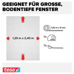 Síťka proti hmyzu do oken Tesa® Comfort tesa COMFORT, (š x v) 1200 mm x 2400 mm, antracitová, 1 ks