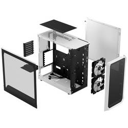 Fractal Design Focus 2 PC skříň bílá boční okno, 2 předinstalované ventilátory, prachový filtr