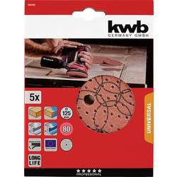 kwb 490708 brusný kotouč Průměr 125 mm Zrnitost=80 5 ks