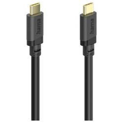 Hama Kabel USB-C USB 3.2 Gen1 USB-C ® zástrčka 1.5 m černá pozlacené kontakty 00202009
