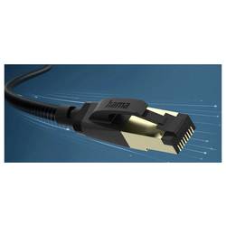 Hama 00202002 RJ45 síťové kabely, propojovací kabely CAT 8 S/FTP 3 m černá 1 ks
