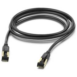 Hama 00202002 RJ45 síťové kabely, propojovací kabely CAT 8 S/FTP 3 m černá 1 ks