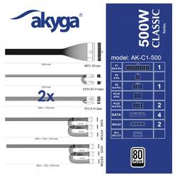 Akyga PC síťový zdroj 500 W ATX 80 PLUS®