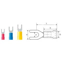 Weidmüller 9200440000 vidlicové kabelové oko 4 mm² 6 mm² Ø otvoru=8.4 mm částečná izolace žlutá 100 ks