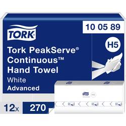 TORK 100589 papírové utěrky, skládané (d x š) 22.5 cm x 20.1 cm bílá 1 sada