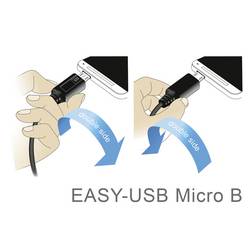 Delock USB kabel USB 2.0 USB-A zástrčka, USB Micro-B zástrčka 1.00 m černá pozlacené kontakty 83846