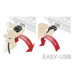Delock USB kabel USB 2.0 USB-A zástrčka, USB Micro-B zástrčka 1.00 m černá pozlacené kontakty 83846