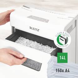 Leitz IQ 4M Protect Premium P5 skartovačka 4 listů mikrořez 2 x 15 mm P-5 14 l Křížový řez sponky do sešívačky, kancelářské sponky