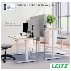 Leitz psací stůl pro práci vsedě i ve stoje Ergo bílá 67700001 max. výška: 118 cm