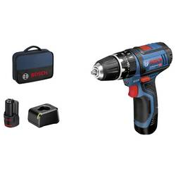 Bosch Professional GSB 12V-15 aku příklepový šroubovák, 2cestný, vč. 2x aku, 06019B690H