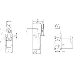 Siemens 3SE52320HK21 3SE5232-0HK21 polohový spínač 6 A otočná páka, kovová páka, plastový válec IP65 1 ks