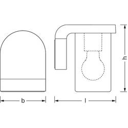 OSRAM HOMELIGHTING ENDURA Classic Cascade Wall E27 Clear 4099854461200 venkovní nástěnné LED osvětlení LED E27
