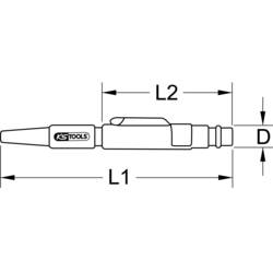 KS Tools 515.1908 Vypouštěcí kolík tlakového vzduchu 6.3 bar