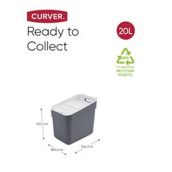 Curver 252021 odpadkový koš, (d x š x v) 24.6 x 36.7 x 33.1 cm, tmavě zelená , 1 ks