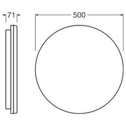 OSRAM HOMELIGHTING 4099854292552 SF FLAT RD 500 P 27W ML 83040 stropní svítidlo, LED stropní svítidlo, LED nástěnné světlo, nástěnné světlo 27 W bílá