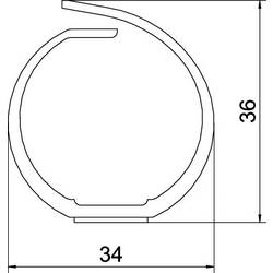 OBO Bettermann 6132607 vodicí lišta (d x š x v) 500 x 34 x 36 mm 40 ks bílá