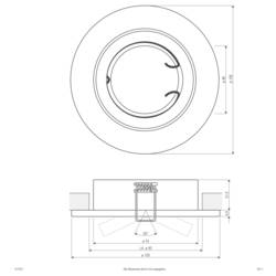 EVN 517421 517421 vestavné bodové svítidlo, halogenová žárovka, žádná, 50 W, zlatá
