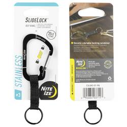 NITE Ize karabina na klíče NI-CSLW3-01-R6 Keyring Gr.3 černá 1 ks