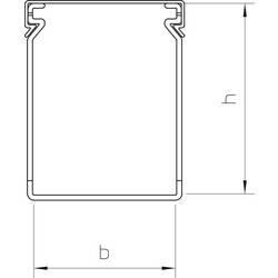 OBO Bettermann 6178236 vodicí lišta (d x š x v) 2000 x 120 x 80 mm 1 ks kamenná šedá