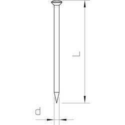 OBO Bettermann 362 23 BK 3353230 hřebík s čočkovou hlavou (Ø x d) 2 mm x 23 mm ocel tvrzeno 100 ks