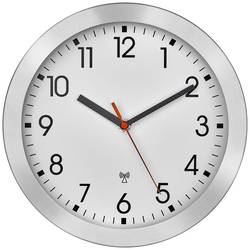 TFA Dostmann 60.3546.02 DCF nástěnné hodiny 25 cm x 40 mm, hliník (kartáčovaný)