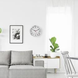 TFA Dostmann 60.3546.02 DCF nástěnné hodiny 25 cm x 40 mm, hliník (kartáčovaný)