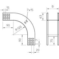 OBO Bettermann 7007067 ohyb (š x v) 300 mm x 60 mm 1 ks kov