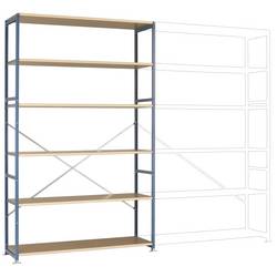 Manuflex RP1344.0001 základní modul regálu oddělení , (š x v x h) 1.47 x 2.5 x 80 m, ocel, dřevěná podlaha, šedá, zelená