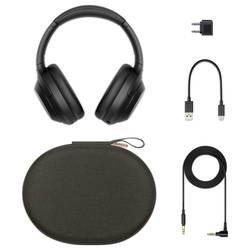 Sony WH-1000XM4 sluchátka uzavřená (Over Ear) Bluetooth®, kabelová stereo černá Potlačení hluku složitelná Hi-Fi
