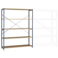 Manuflex RP1043.2001 základní modul regálu oddělení , (š x v x h) 1.47 x 2 x 60 m, ocel, dřevěná podlaha, červená, oranžová