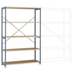 Manuflex RP1029.5012 základní modul regálu oddělení , (š x v x h) 1.22 x 2 x 80 m, ocel, dřevěná podlaha, zářivá modrá