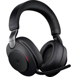 Jabra Evolve2 85 MS Headset uzavřená (Over Ear) Bluetooth®, kabelová stereo černá Redukce šumu mikrofonu regulace hlasitosti, Indikátor nabití, Vypnutí zvuku