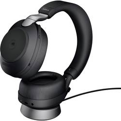 Jabra Evolve2 85 MS Headset uzavřená (Over Ear) Bluetooth®, kabelová stereo černá Redukce šumu mikrofonu regulace hlasitosti, Indikátor nabití, Vypnutí zvuku