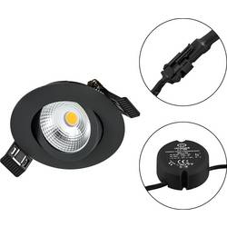 EVN S060902 S060902 LED vestavné svítidlo, LED, pevně vestavěné LED, 6 W, černá
