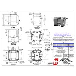 Hammond Electronics 1556BABK univerzální pouzdro 80 x 80 x 60 plast ABS zpomalující hoření černá 1 ks