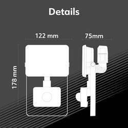 Müller-Licht Orlando 21600072 venkovní LED reflektor s PIR detektorem 20 W Barvy světla (LED svítidlo): neutrální bílá