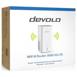 Devolo WiFi 6 Router 3600 5G LTE WiFi router s LTE Integrovaný modem: 5G, LTE, 5 GHz, 2.4 GHz